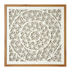 Handmade Framed Natural Rice Paper and Linen Wall Decor, Cream - 23.5"x23.5"